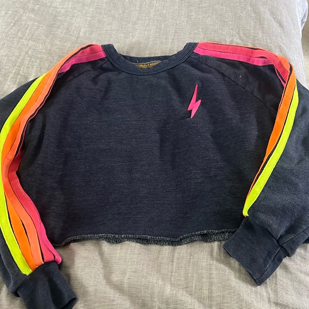 Aviator nation cropped sweatshirt